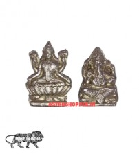 Parad Laxmi-Ganesh Statue (115gm.) in 80% Pure Mercury ( Activated & Siddh )